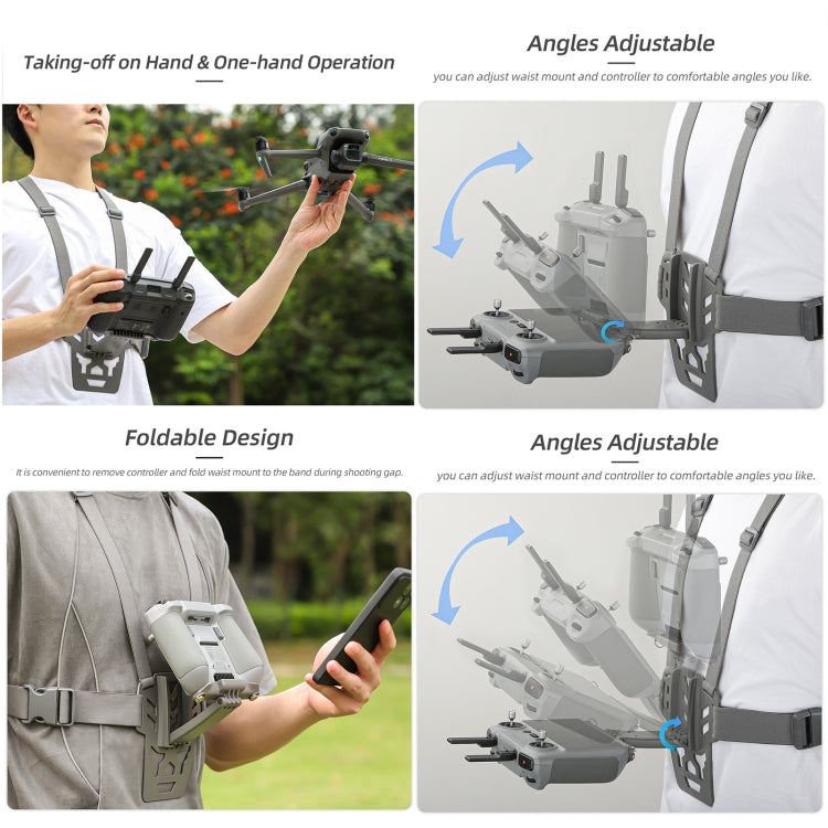 Sunnylife Remote Control Waist Support Bracket Chest Strap, For DJI RC 2 / 1, For DJI RC Pro Sunnylife Remote Control Waist Support Bracket Chest Strap, For DJI RC 2 / 1, For DJI RC Pro